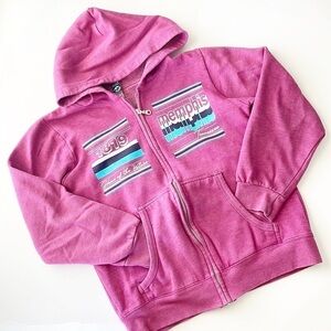 New Agenda Memphis Tennessee cranberry zip up jacket with hood